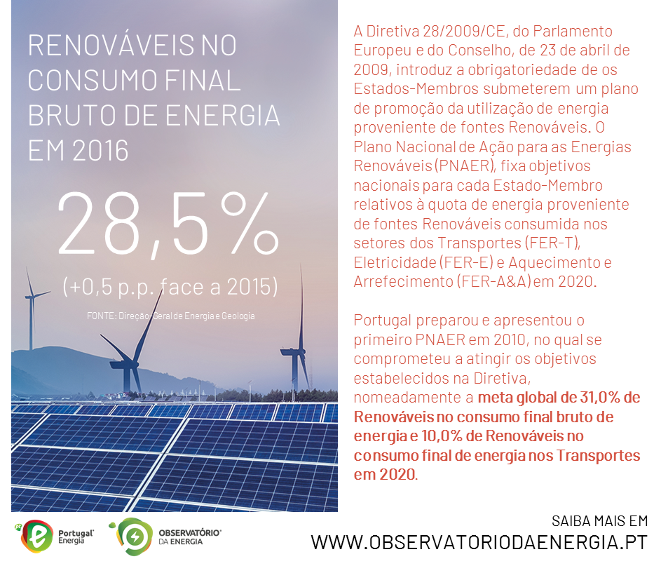 Cromo #4 - Renováveis no Consumo Final Bruto de Energia em 2016